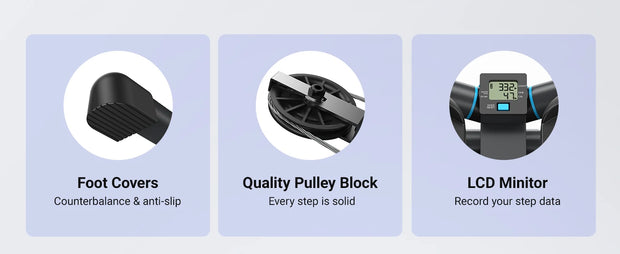 MERACH Mini Stepper for Exercise Twist Stair Stepper 330LBS Capacity Stepper Exercise Equipment with Resistance Band for Fitness