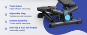MERACH Mini Stepper for Exercise Twist Stair Stepper 330LBS Capacity Stepper Exercise Equipment with Resistance Band for Fitness