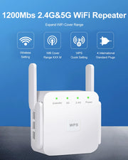 AC1200 Wireless WiFi Repeater Booster 2.4G/5GHz Wi-Fi Signal Amplifier Extender Router Network Wlan WiFi Repetidor
