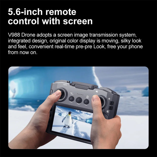 Xiaomi V988 Drone Professional 8K HD Dual Camera Remote control with large screen 5G WIFI FPV Foldable Quadcopter RC Dron Mijia