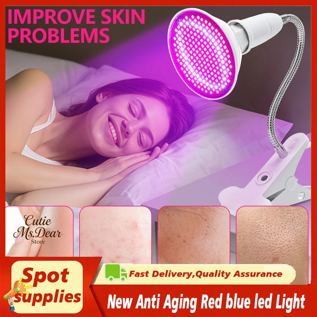New Anti Aging Red blue led Light Therapy Deep Red Removal Anti-Aging Device Red Blue Light Acne Removal Firming Skin
