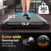 Treadmill with Incline Folding Treadmills for Home 265 LBS Capacity Portable Incline Treadmill 2.5HP LowNoise Treadmills LED Di