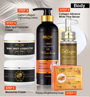 AILKE Collagen Skin Care Range, Clean Stains, Moisturizing, Whitening, Removing Freckle & Spots, Even Skin Tone, For Men & Women