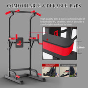 Power Tower Dip Station,Multi-Function Pull Up Adujustable Height Up 85.5" for Home Gym Strength Training Fitness Equipment,400L
