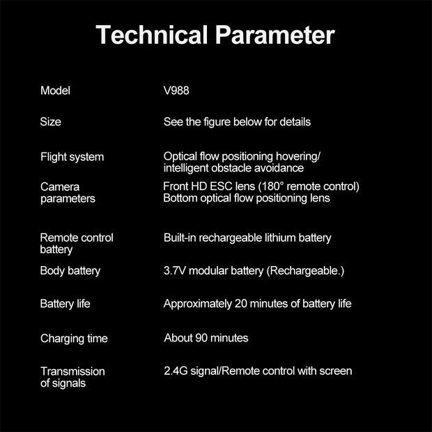 Xiaomi V988 Drone Professional 8K HD Dual Camera Remote control with large screen 5G WIFI FPV Foldable Quadcopter RC Dron Mijia