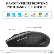 2.4G Wireless Mouse Bluetooth Mouse Ergonomic 800/1200/1600DPI 6 Mute Buttons Mouse For MacBook Tablet Laptops Computer PC