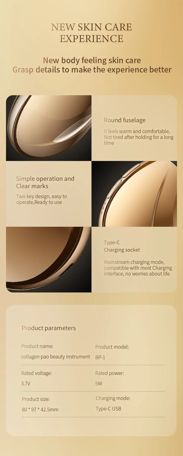 Red Light Collagen Regeneration Anti-Aging RF Anti-Wrinkle Beauty Device EMS Microcurrent Skin Tightening Face Lifting Massager