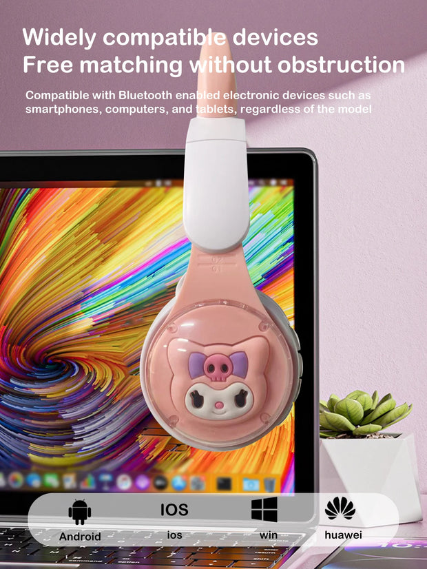 Headset Bluetooth headphones with vibrant RGB lighting effect, high battery life and low latency wireless Bluetooth headphones