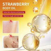 100ml Body Oil Deep Nourishing Moisturizing Dry Skin Relief Plant Essential Oils for Skincare Massage, Strawberry Pie Scent