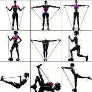 11pcs/Set Pull Rope, Resistance Bands, Portable Fitness Equipment, Ankle Strap, Chest Expander, Elastic Exercise Band