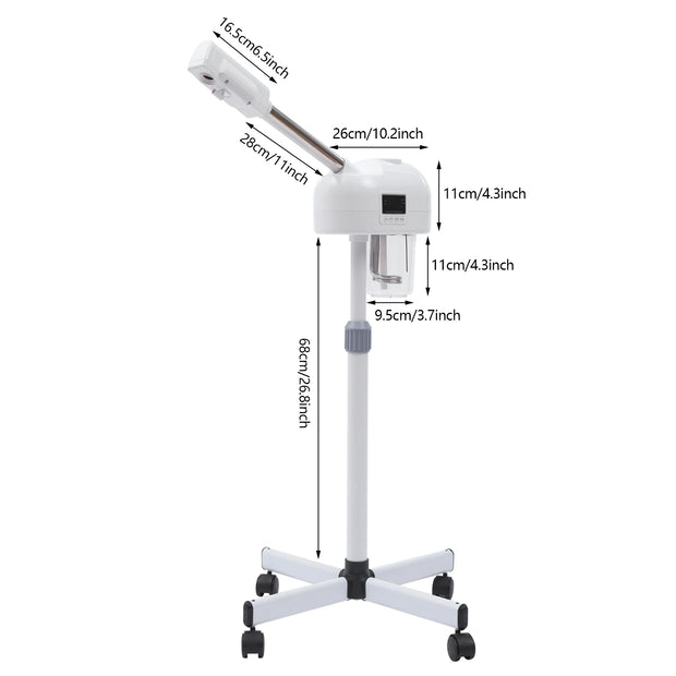 Professional Facial Steamer Machine on Wheels Standing Esthetician Steamer Facial Be Used for Skin Rejuvenation Steamer