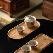 1PCS Tableware Solid Wood Round Dessert Plate Japanese-style Wooden Tray Snack Plate Dried Fruit Plate Wooden Plate