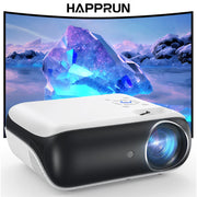 HAPPRUN Projector, native 1080P Bluetooth projector, portable outdoor, full HD mini projector, home bedroom speaker