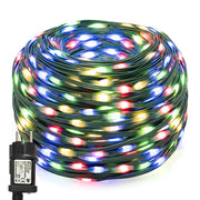 2022 Waterproof LED Green Wire String Lights Outdoor 20/50/100M 8 Modes Fairy Garland Lights for Garden Wedding Christmas Decor