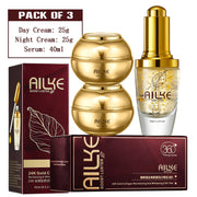 AILKE 24K Collagen Facial Whitening Set, Reduce Black Spots, Freckles, Brightening, Moisturizing Beauty Set For All Skin Types