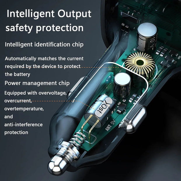 Car Charger Bluetooth 5.0 FM Transmitter PD Type-C Dual USB Ambient Player MP3 Charger Type-C Wireless Light Handsfree