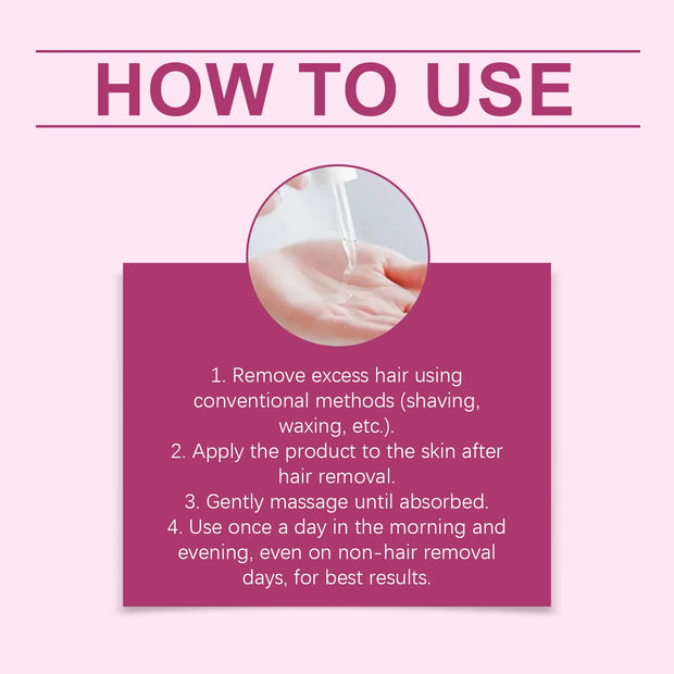 OCEAURA 60ml Hair Removal Relief Essential Oil for Armpit & Leg & Chest Gentle Formula Hydrates Cares Skin  Reduce Discomfort ﻿