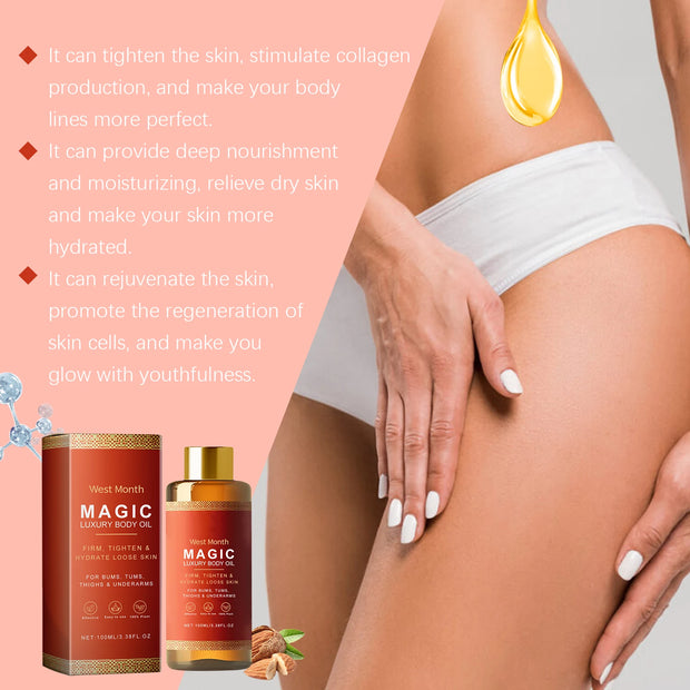 Body Firming Oil Deep Moisturizing Dry Skin Improve Sagging Skin Tightening Chest Thighs Nourishing Magic Luxury Body Care 100ml