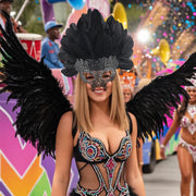 Most Popular Halloween Colorful Feather Mask Carnival Photography Cosplay Costume Perfect Cocktail Headpieces for Women Ladies