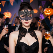 Halloween Mask Cocktail Feather Theme Party Masquerade Diamond Hair Ornaments Tassel Cosplay Costume for Women Ladies Wear