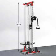 LAT Pulldown Machine,Multi-Functional Cable Machine with High and Low Pulley Station,Row Cable Machine Home Gym with Leg Support