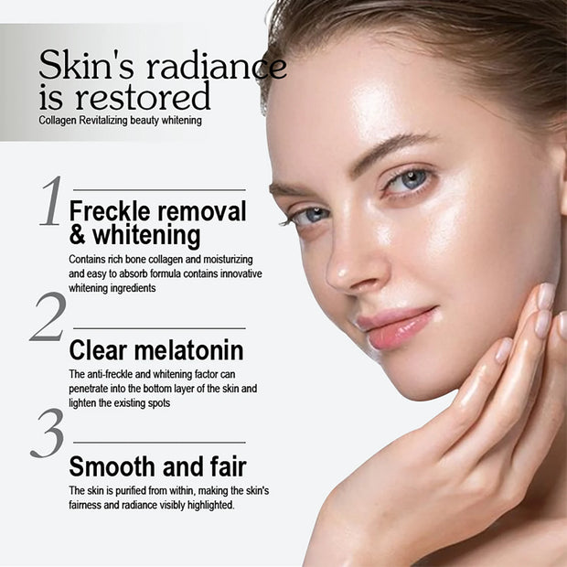 AILKE 24K Collagen Facial Whitening Set, Reduce Black Spots, Freckles, Brightening, Moisturizing Beauty Set For All Skin Types