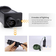 2022 Waterproof LED Green Wire String Lights Outdoor 20/50/100M 8 Modes Fairy Garland Lights for Garden Wedding Christmas Decor