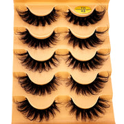 NEW 5pairs Classic Hybrid Volume Lashes New Arrival Wispy D Curl Short Russian Strip Lashes Makeup False Eyelashes