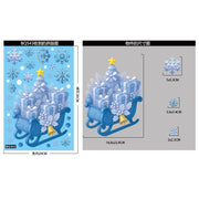 Christmas Blue Snowman Window Stickers Santa Claus Bird Snowflake Elk Ornaments Merry Christmas 2025 Happy New Year 2026