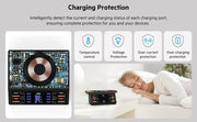 120W 8 Ports USB Charger Station With Wireless Charging Digital Display Screen QC3.0 PD3.0 Quick Charge For iPhone 15 14 Xiaomi