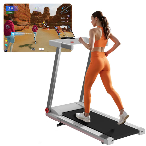 Hot 3.0HP Treadmill with 5% Incline Folding Handles App  Data LCD Screen 300lbs Walkingpad Treadmills for Home Exercise Machine