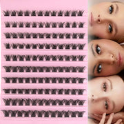 DIY Eyelash Extension Kit Individual Lashes Cluster Mix Lash Clusters with Lash Bond and Seal and Lash Accessories