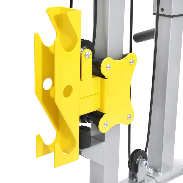 Multifunctional Fitness Rack Heavy Duty Steel Home Gym Strength Training Equipment 220LBS Load Foldable