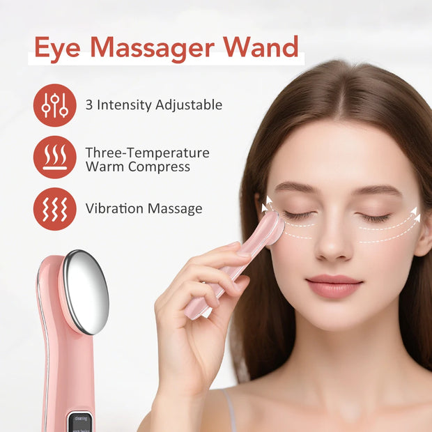 New Smart Eye Vibration Massage 3 Mode Hot Therapy for Eye Care Facial Relaxation Tool Portable Rechargeable Home Use Massager