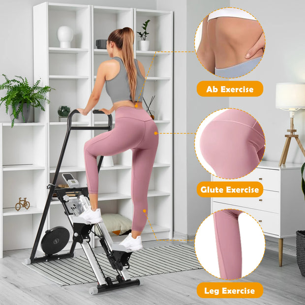 Vertical Stair Climber Stepper for Home Gym - Full-Body Workout, Compact Folding, Cardio Exercise Machine