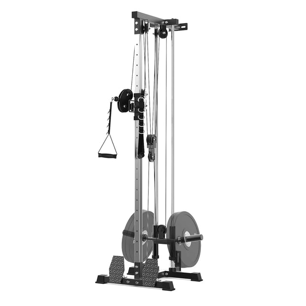 LAT Pulldown Machine,Multi-Functional Cable Machine with High and Low Pulley Station,Row Cable Machine Home Gym with Leg Support