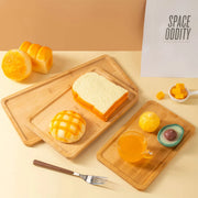 Bamboo Wooden Rectangular Serving Tray Tea Cup Trays Tableware Food Tray Storage Tray For Kitchen Party Tea Bar