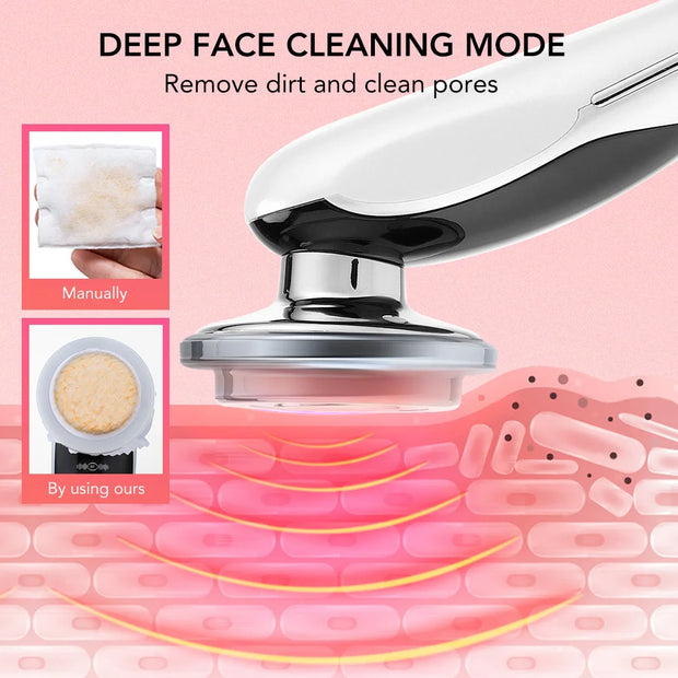 7 in 1 Face Lifting Device EMS Microcurrent Skin Rejuvenation Light Therapy Anti Aging Wrinkle Beauty Device Skincare Tools