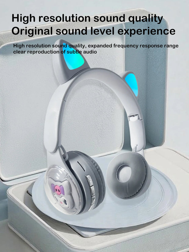 Headset Bluetooth headphones with vibrant RGB lighting effect, high battery life and low latency wireless Bluetooth headphones