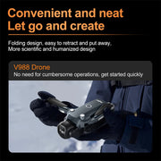 Xiaomi V988 Drone Professional 8K HD Dual Camera Remote control with large screen 5G WIFI FPV Foldable Quadcopter RC Dron Mijia