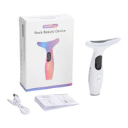 EMS Face Neck Beauty Device 7 Colors LED Photon Therapy Skin Tighten Reduce Double Chin Anti Wrinkle Facial Lifting Massager