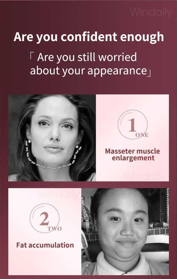 Facial Lifting Device LED Photon Therapy Facial Slimming Vibration Massager Double Chin V Face Shaped Cheek Lift  Belt Machine