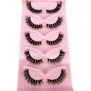 NEW 5pairs Classic Hybrid Volume Lashes New Arrival Wispy D Curl Short Russian Strip Lashes Makeup False Eyelashes