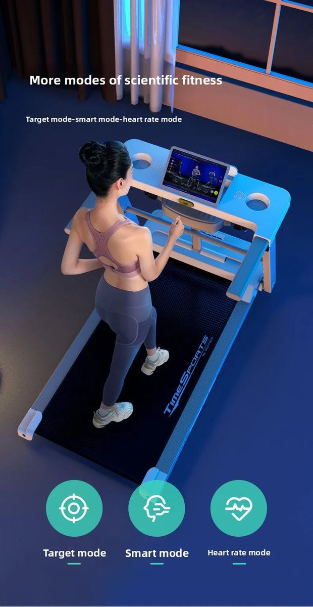 Electric treadmill household small female silent men's gym special family indoor shock absorption folding household model