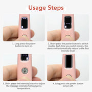 New Smart Eye Vibration Massage 3 Mode Hot Therapy for Eye Care Facial Relaxation Tool Portable Rechargeable Home Use Massager