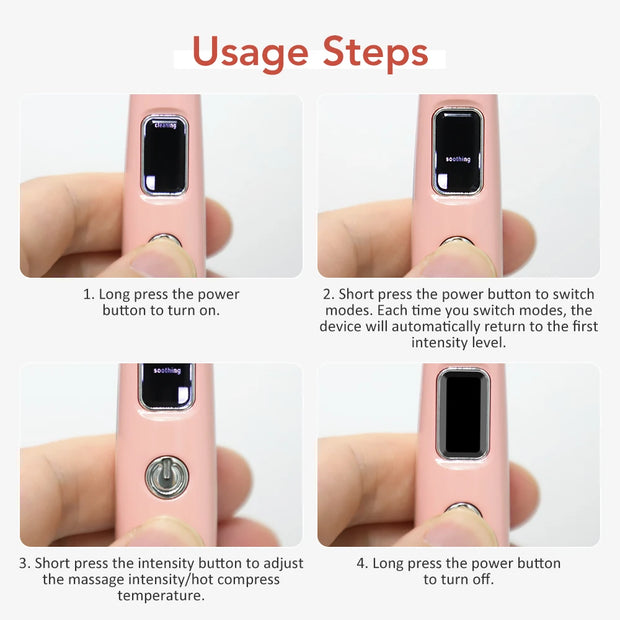 New Smart Eye Vibration Massage 3 Mode Hot Therapy for Eye Care Facial Relaxation Tool Portable Rechargeable Home Use Massager