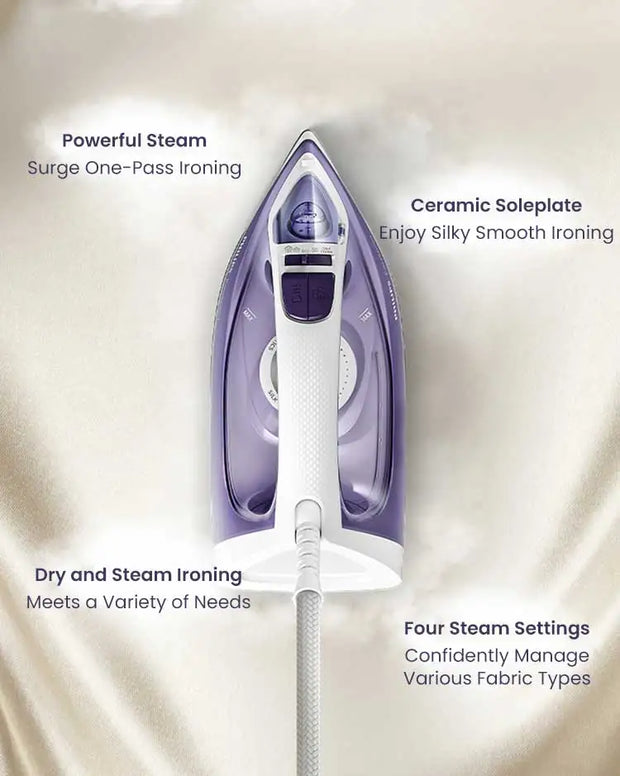 Philips Steam Iron GC1752/38 1700W 220V Iron Ceramic base plate The wire is 1.9 meters long 220ml capacity