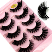 NEW 5pairs Classic Hybrid Volume Lashes New Arrival Wispy D Curl Short Russian Strip Lashes Makeup False Eyelashes