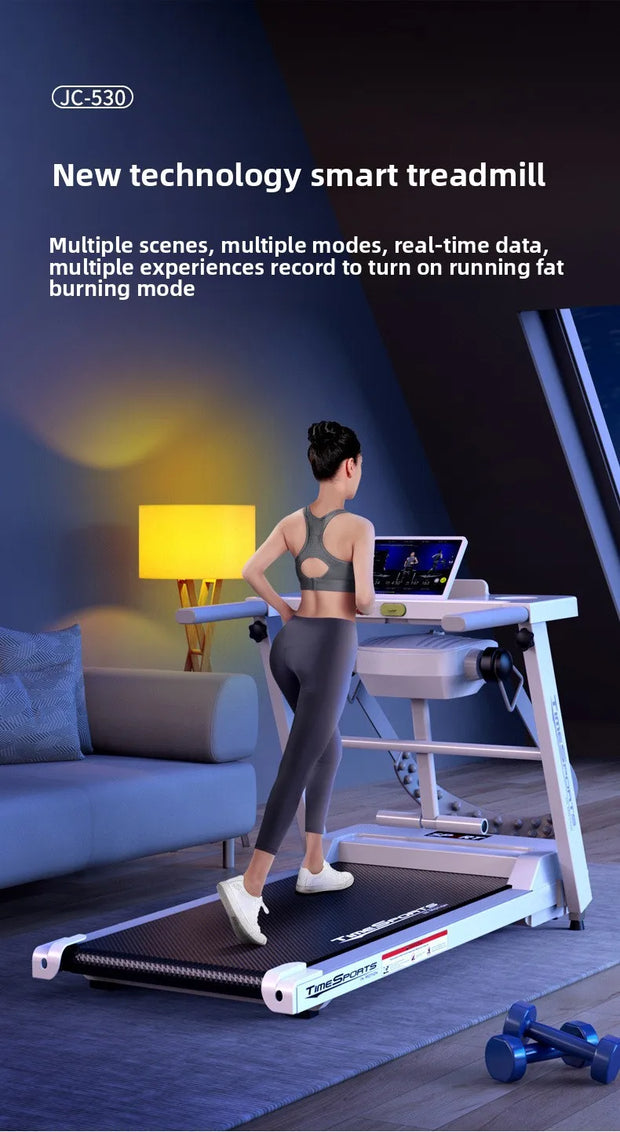 Electric treadmill household small female silent men's gym special family indoor shock absorption folding household model