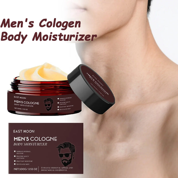 Men's Cologen Body Moisturizer Deep Nourishmen Long-Lasting Fragrance Fast Absorb Non-Greasy Woody Scented Body Lotion Skin Care